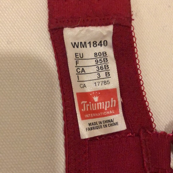 Red Polka Dot Bra - 36B made by Triumph. - Picture 5 of 6